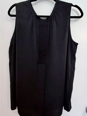 CAbi Black Sleeveless Tank with Center Panel